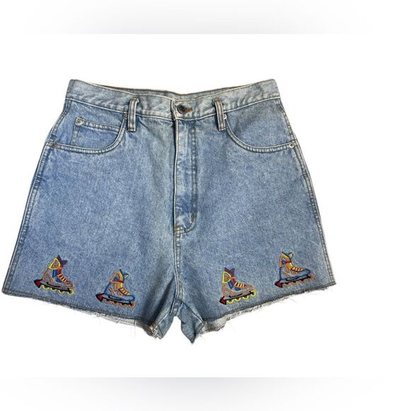 Vintage Pants - Vintage 90s embroidered high rise mom shorts RIO by Stephan Mardon